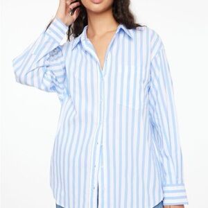 Dynamite Blue and White Striped Shirt